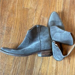 Women’s suede leather booties- size 8